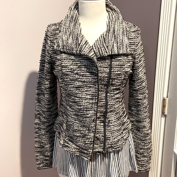 Maurice’s Moto Jacket sz. M chunky knit - Picture 1 of 7